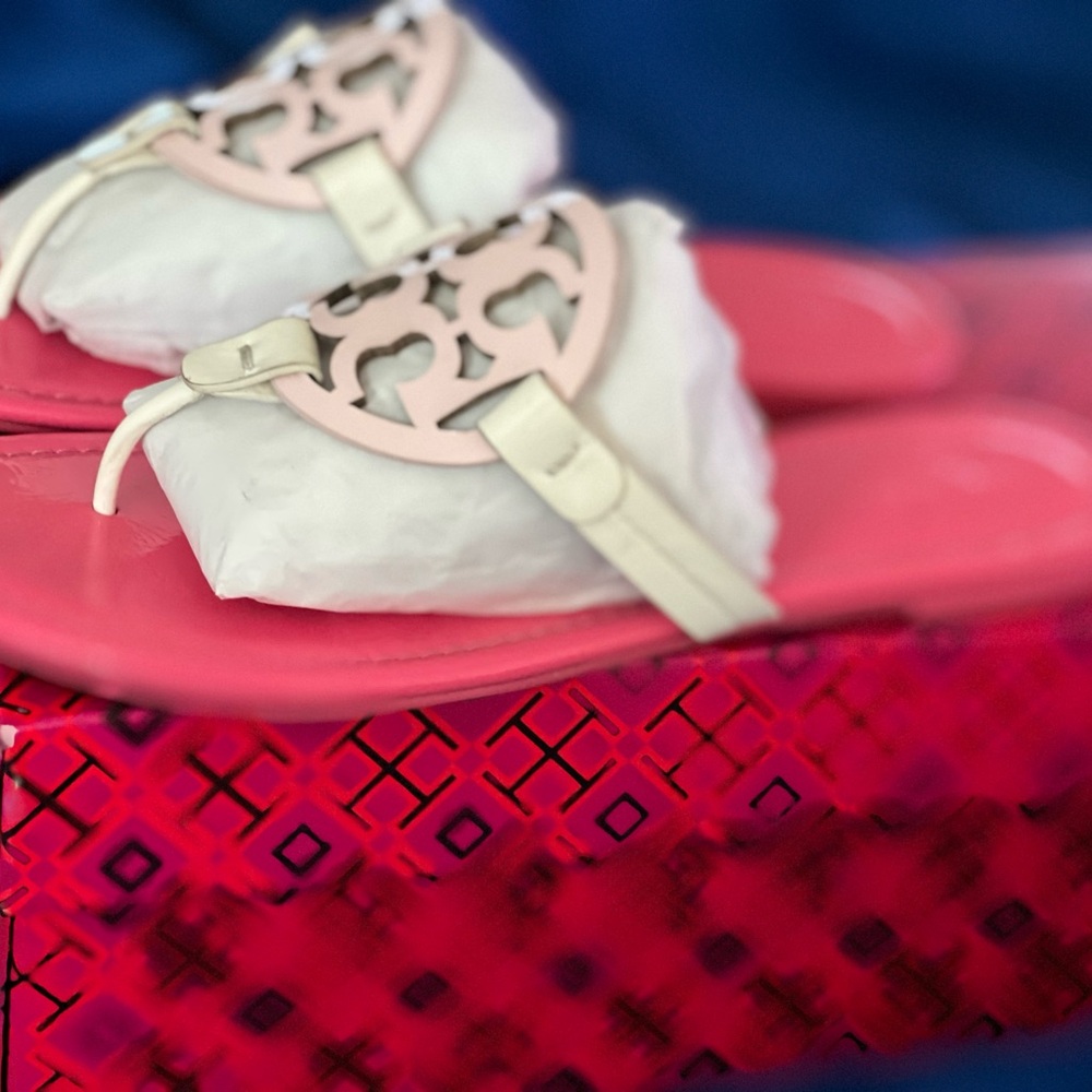 Pink and White Sandals